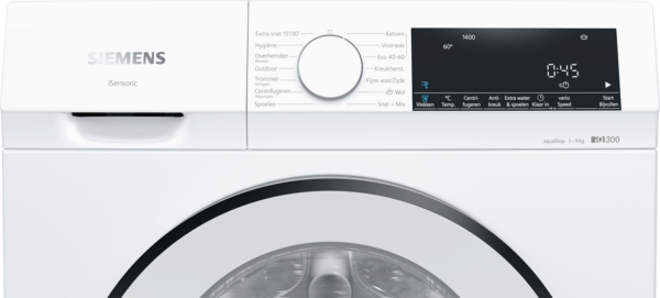 Sterkte Bewijs Vacature Siemens WG44G007NL wasmachine, 9 kg. en 1400 toeren