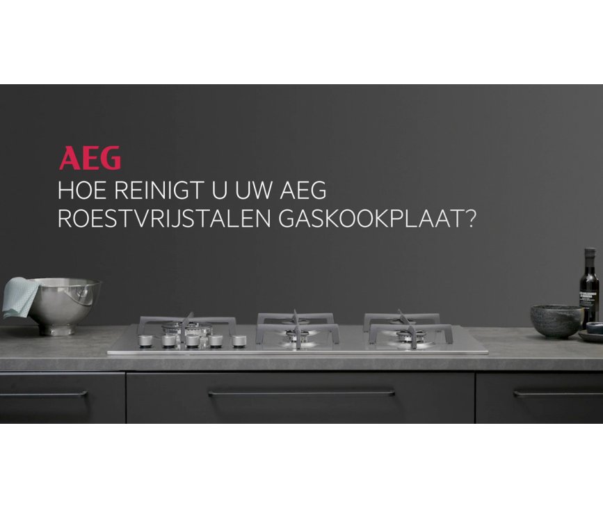 AEG CKB64415BM gas fornuis - roestvrijstaal