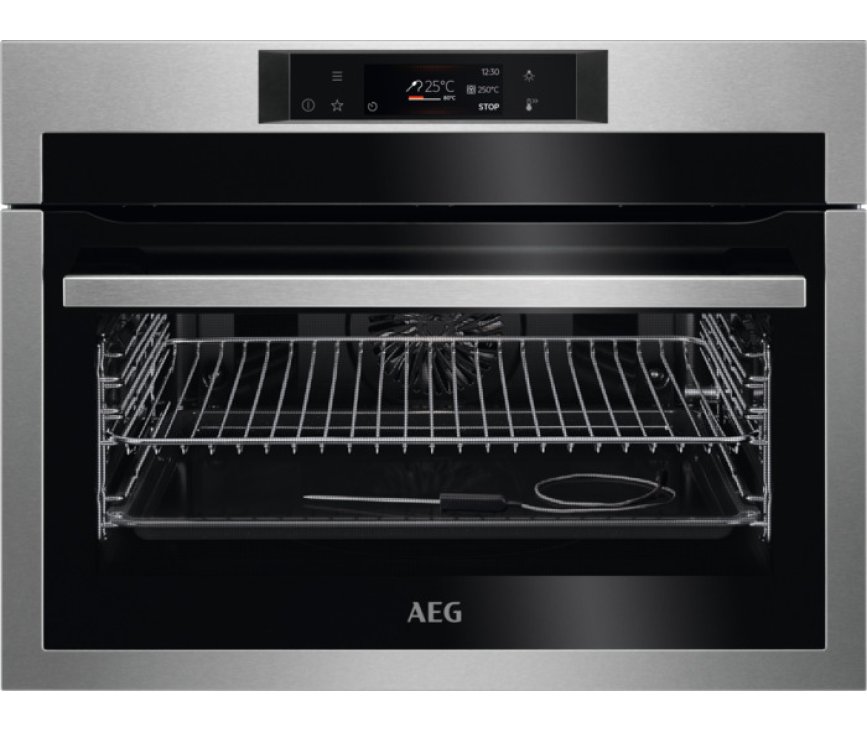 AEG KPE742280M compacte inbouw oven - nis 45 cm - roestvrijstaal