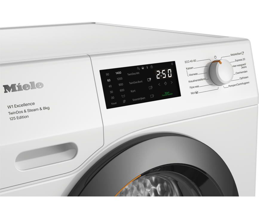 Miele WEB695WPS wasmachine met TwinDos en SteamCare