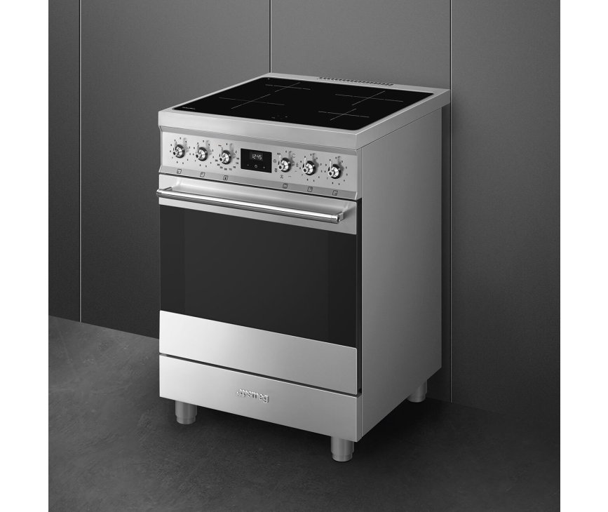 Smeg C6IMXM2 inductie fornuis - 60 cm. - rvs