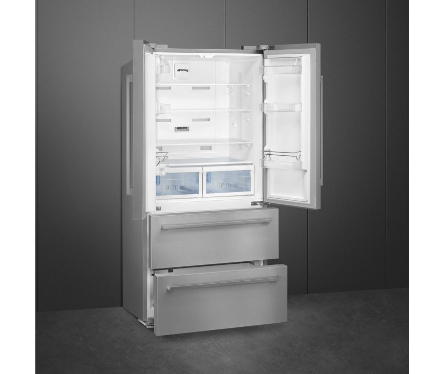 Smeg FQ55FXDE side-by-side koelkast - rvs-look