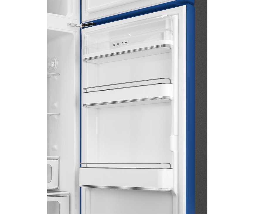 Smeg FAB30RBE5 rechtsdraaiende retro koelkast - blauw
