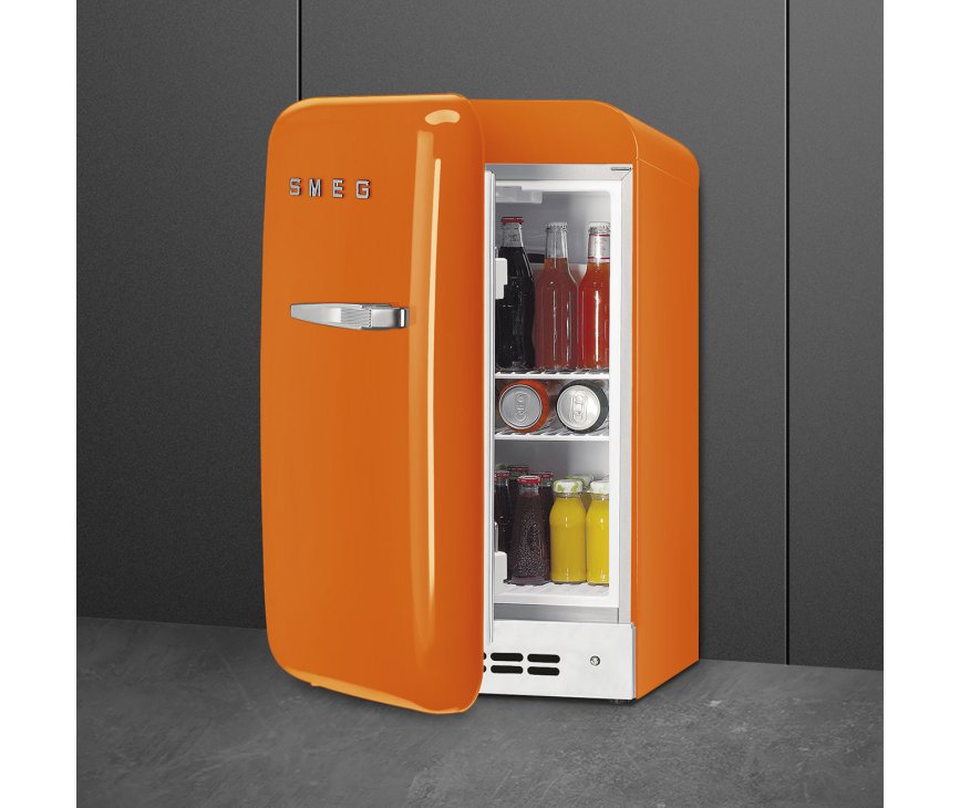 Smeg FAB5LOR5 minibar koelkast - oranje - linksdraaiend