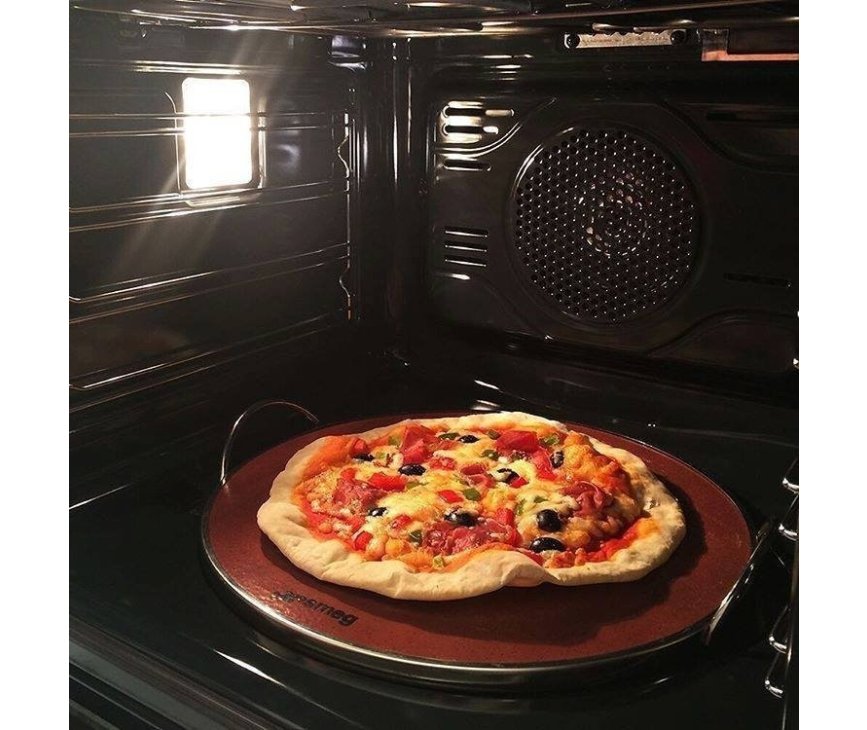 Smeg PRTX pizzasteen met handvaten - Schouw Witgoed