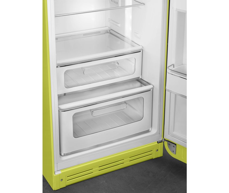Smeg FAB30RLI5 rechtsdraaiende retro koelkast - lime groen