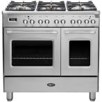 Boretti CFBG902IX3 gas fornuis - rvs - dubbele oven