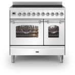 ILVE PDI096NE3/WH inductie fornuis - 2 ovens - 90 cm. - wit