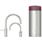 Quooker COMBI Nordic Round Twintaps RVS - kokend water kraan