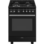 Smeg CX61GMBLNLK gas fornuis - 60 cm - zwart