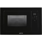 Smeg FMI120B3 inbouw magnetron met grill - zwart