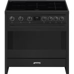 Smeg B95IMAN9 inductie fornuis - volledig antraciet