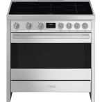 Smeg B95IMX9 inductie fornuis - roestvrijstaal