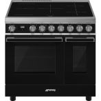 Smeg CPF92IMBL inductie fornuis - zwart - dubbele oven - Portofino