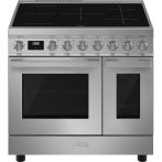 Smeg CPF92IMX inductie fornuis - rvs - dubbele oven - Portofino