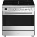 Smeg SCB95CIX inductie fornuis - roestvrijstaal