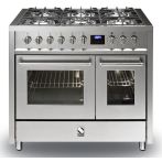 Steel E10FF-6 fornuis met dubbele oven - 100 cm breed