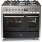 Steel EQ10FF-6 fornuis met dubbele oven - 100 cm breed