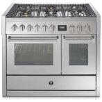 Steel GQ10SF-4M fornuis met combi-stoomoven en mega wok - 100 cm breed