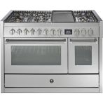 Steel GQ12SF-4TM rvs fornuis met combi-stoomoven - 120 cm breed