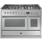 Steel GQ12SF-6M rvs fornuis met combi-stoomoven - 120 cm breed