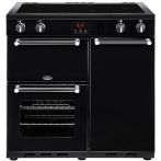 Belling KENSINGTON 90 EI BLACK inductie fornuis - zwart - 3 ovens