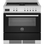 Bertazzoni PROCH94I1ENET inductie fornuis met afzuiging (kookveldafzuiging) - zwart