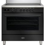 Boretti MLI95XZW inductie fornuis met dubbele oven - zwart