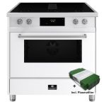 Elementi di Cucina IM9034-WT-IX-S inductie fornuis met afzuiging - wit