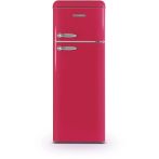 Schneider SCDD208VHAW retro jaren 50 koelkast - rood