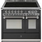 Steel A10SF-5FI antraciet/nikkel Ascot - inductie fornuis met dubbele oven