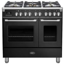 Boretti CFBG902ZW3 gas fornuis zwart - dubbele oven