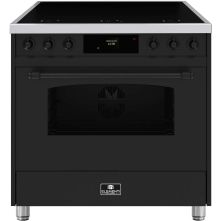 Elementi di Cucina EC9036-MZ-IX-B inductie fornuis - klassiek - mat zwart