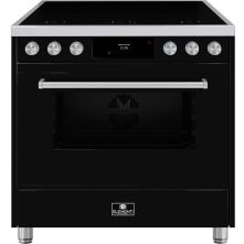 Elementi di Cucina EM9036-ZW-IX-S inductie fornuis - modern- zwart/rvs