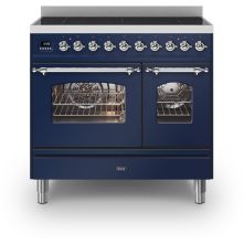 ILVE PDI096NE3/MB inductie fornuis - 2 ovens - 90 cm. - blauw