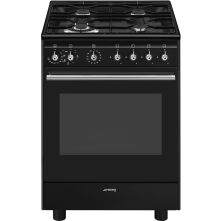 Smeg CX61GMBLNLK gas fornuis - 60 cm - zwart