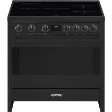 Smeg B95IMAN9 inductie fornuis - volledig antraciet