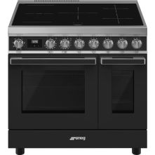 Smeg CPF92IMA inductie fornuis - antraciet - dubbele oven - Portofino