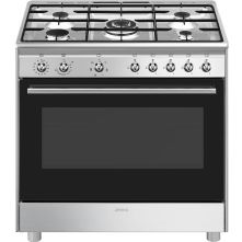 Smeg CX91GMXNLK gas fornuis - 90 cm. - rvs