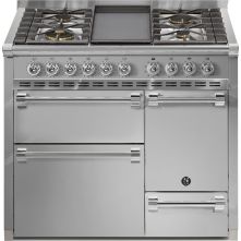 Steel AQ10SFF-D-4B Ascot gas fornuis - 100 cm - combi-stoomoven