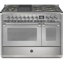 Steel AQ12SF-4BM Ascot gas fornuis - combi-stoomoven - 120 cm