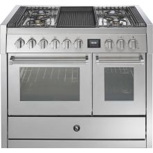 Steel GQ10SF-4B fornuis met combi-stoomoven en grill top - 100 cm breed