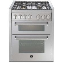 Steel GQ7SF-4 fornuis met combi-stoomoven - 70 cm. - dubbele oven