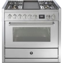 Steel GQ9S-4T fornuis met combi stoomoven - Genesi