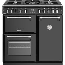 Stoves Richmond S900 DF Zwart - gas fornuis - 90 cm. breed