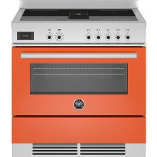 Bertazzoni PROCH94I1EART inductie fornuis met afzuiging (kookveldafzuiging) - oranje