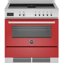 Bertazzoni PROCH94I1EROT inductie fornuis met afzuiging (kookveldafzuiging) - rood