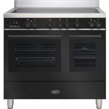 Boretti MLI94DZW inductie fornuis met dubbele oven - zwart