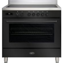 Boretti MLI95XZW inductie fornuis met dubbele oven - zwart