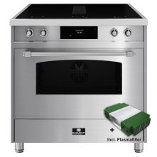 Elementi di Cucina IC9034-IX-S inductie fornuis met afzuiging - rvs - klassiek